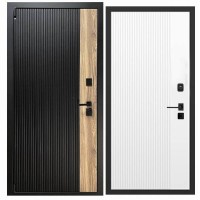 Дверь входная «Ника», внутренняя панель НШ-9/2А ( молочный софт)