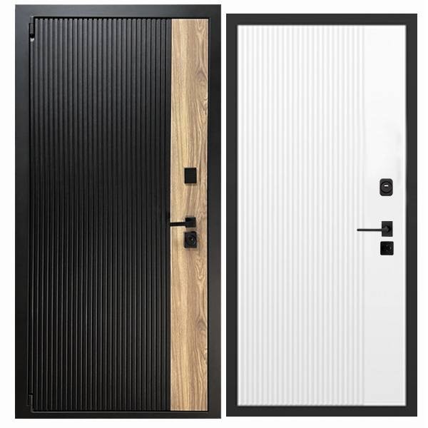 Дверь входная «Ника», внутренняя панель НШ-9/2А ( молочный софт)