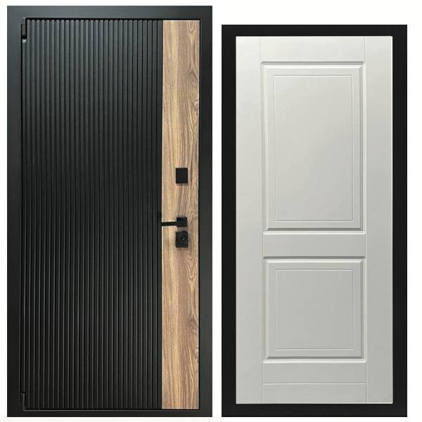 Дверь входная «Ника», внутренняя панель НШ-1 ( молочный софт)