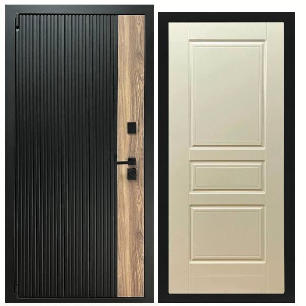 Дверь входная «Ника», внутренняя панель НШ-5( тирамису)