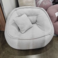 Кресло мешок серый с подушкой