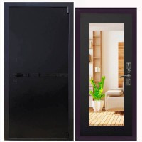 Дверь входная «Гланта», внутренняя панель НШ-9/2 ( дуб серый)