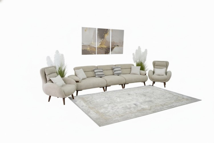 🔤 Предложенное название: Комплект мягкой мебели "Астерия" бежевый.