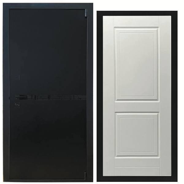 Дверь входная «Гланта», внутренняя панель НШ-1 (молочный софт)