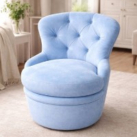 Кресло-пуф «Тюльпан» цвет небесно-голубой