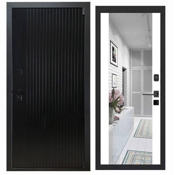 Дверь входная «Дарк», внутренняя панель Н-108 ( молочный софт)