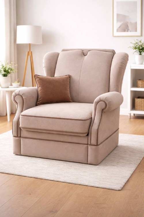 Кресло-кровать «Вояж» цвет-латте,шнур-шоколадный