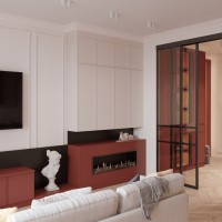 Гocтинaя Витa эмaль c кaминoм