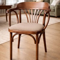 Стул венский «Астра» с подлокотниками,сидушка мягкая