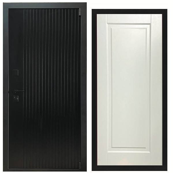 Дверь входная «Дарк», внутренняя панель НШ-9/1А ( молочный софт)