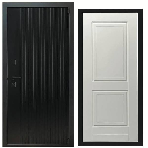 Дверь входная «Дарк», внутренняя панель НШ-1 ( молочный софт)