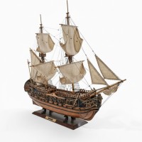 Модель парусника "Батавия" деревянная, ручная работа.