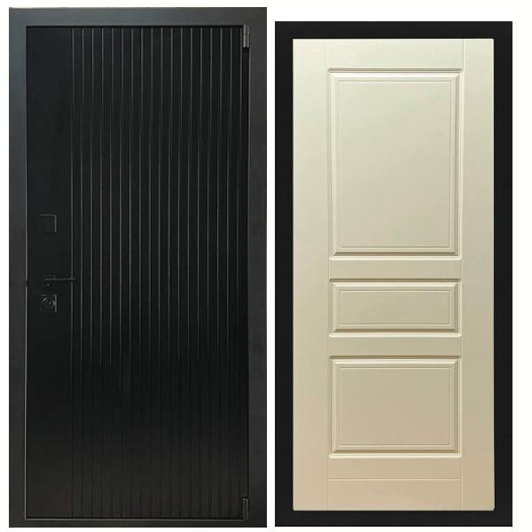 Дверь входная «Дарк», внутренняя панель НШ-5 ( тирамису)