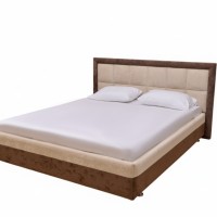 Кровать двуспальная "Афина" с мягким изголовьем. На заказ любой размер, большой выбор тканей (М.ф История)