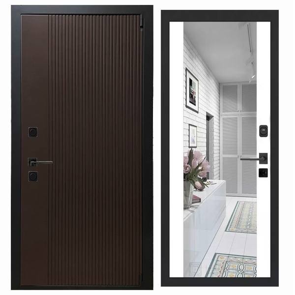 Дверь входная «Сириус», внутренняя панель Н-108 ( молочный софт)