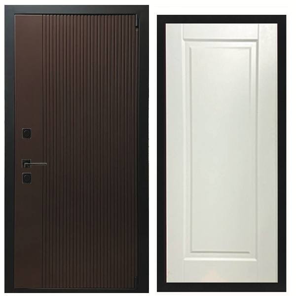 Дверь входная «Сириус», внутренняя панель НШ-9/1А (молочный софт)