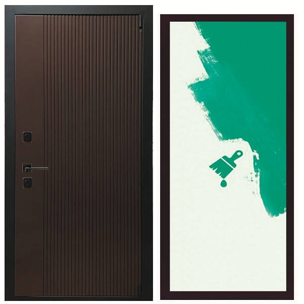 Дверь входная «Сириус», внутренняя панель грунт (под покраску)