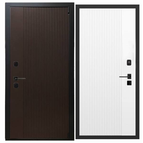 Дверь входная «Сириус», внутренняя панель НШ-9/2А (молочный софт)