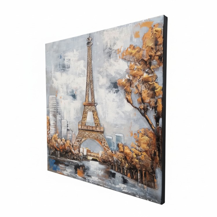 Картина из металла. Эйфелева башня. Размер 100х100 см