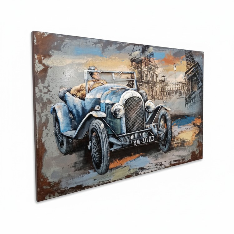 Картина металлическая "Ретро Автомобиль"