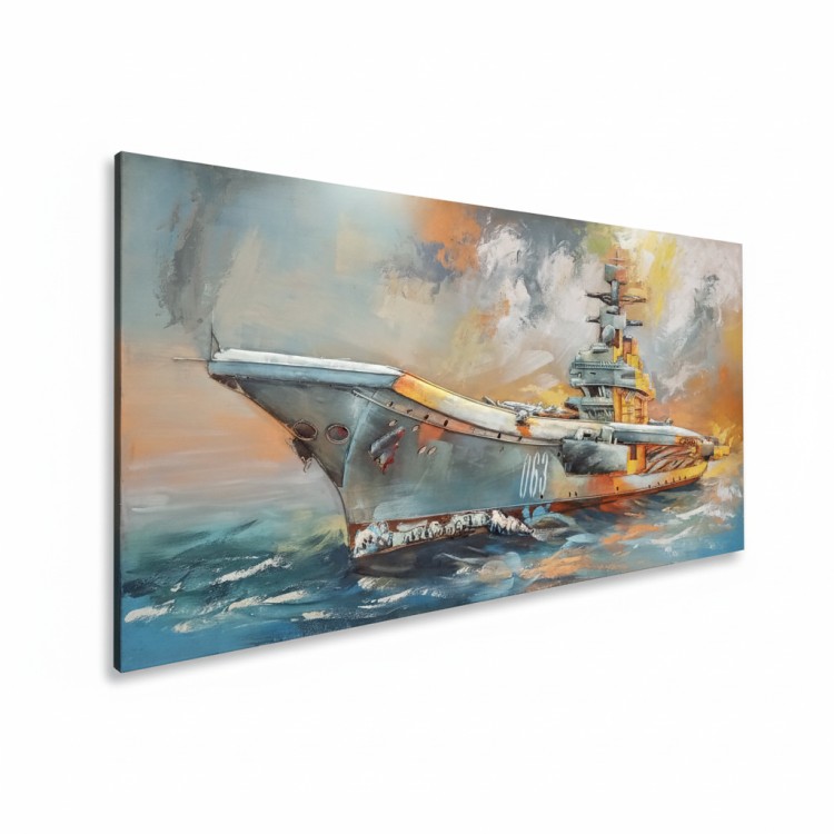 Картина из металла "Крейсер Адмирал Кузнецов"