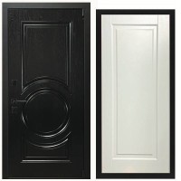 Дверь входная «Дьябло», внутренняя панель НШ-9/1А (молочный софт)