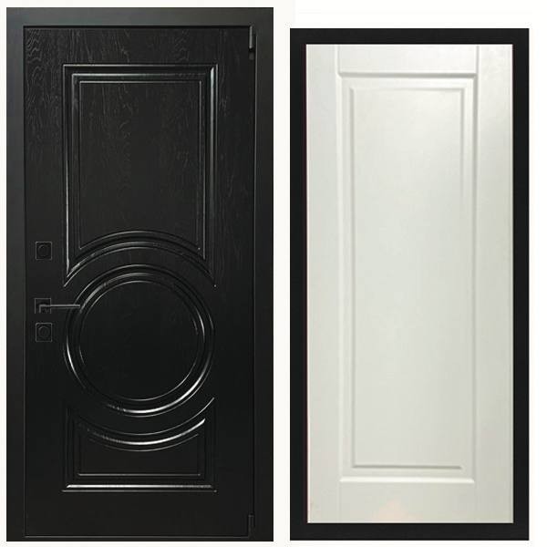 Дверь входная «Дьябло», внутренняя панель НШ-9/1А (молочный софт)