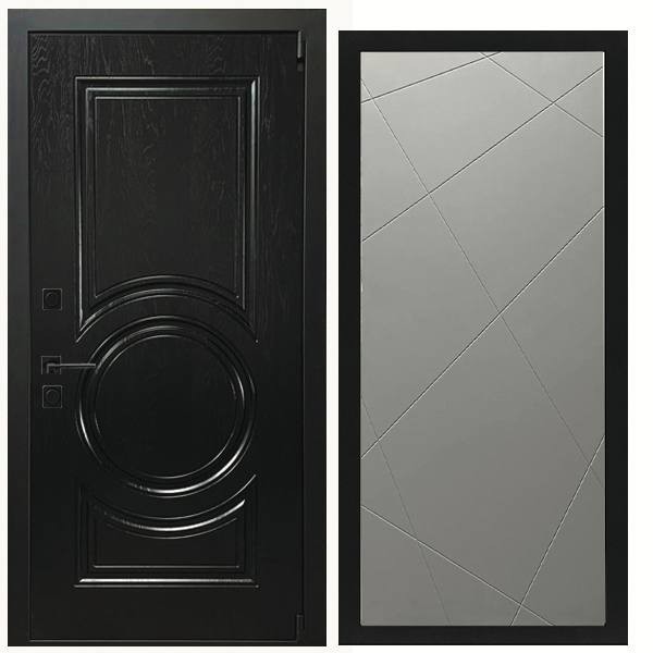 Дверь входная «Дьябло», внутренняя панель Лучи (лайт грей софт)