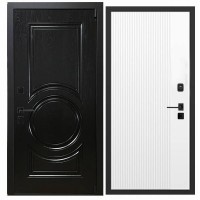 Дверь входная «Дьябло», внутренняя панель НШ-9/2А (молочный софт)