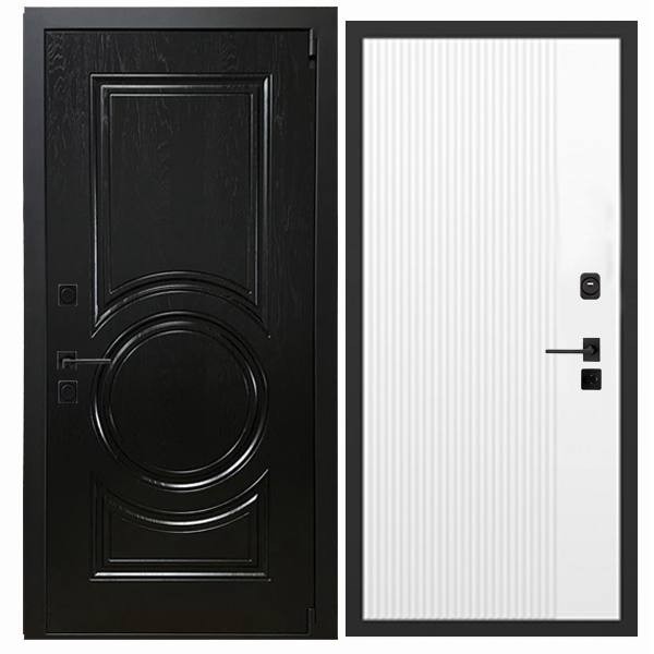 Дверь входная «Дьябло», внутренняя панель НШ-9/2А (молочный софт)