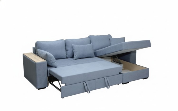 Диван модульный угловой «Бостон 036» цвет-голубая дымка