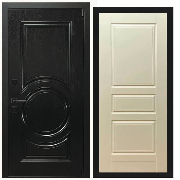 Дверь входная «Дьябло», внутренняя панель НШ-5 (тирамису)