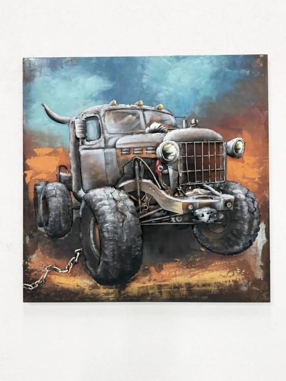 Картина из металла. Монстр трак «Безумный Макс»