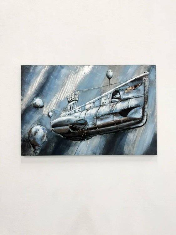 Картина из металла «Подводная лодка»