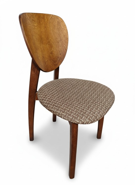 Стул обеденный деревянный "Классика" с мягким сиденьем, коричневый.