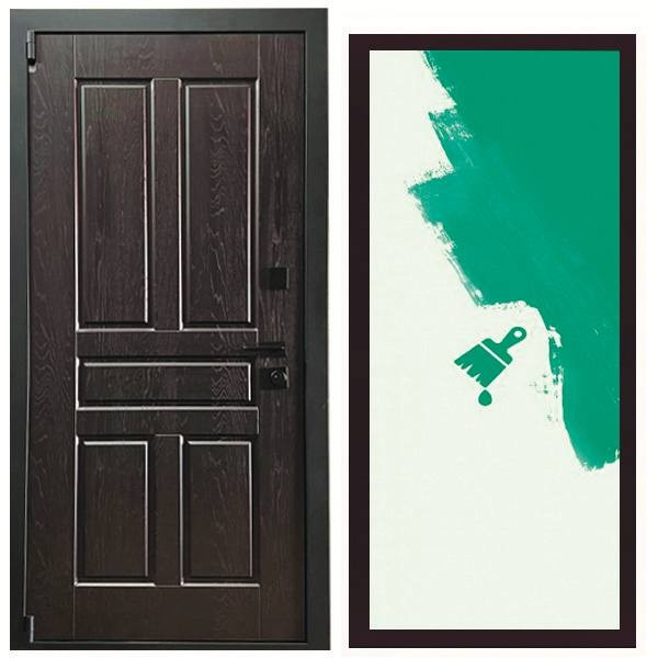 Дверь входная «Босфор», внутренняя панель грунт (под покраску)