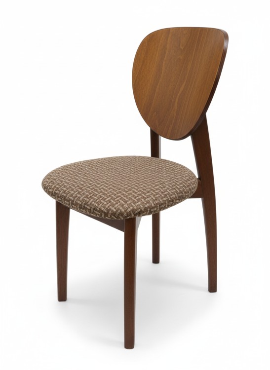 Стул кухонный деревянный "Классик" с мягким сиденьем, коричневый.