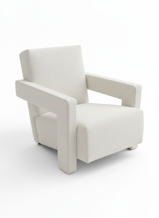 Кресло мягкое "Куб" бежевое букле.