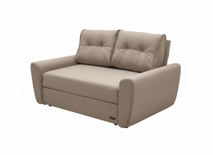 Диван-кровать малогабаритный «Лотос 023» цвет-бежевый велюр