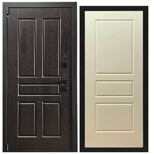 Дверь входная «Босфор», внутренняя панель НШ-5 (тирамису)