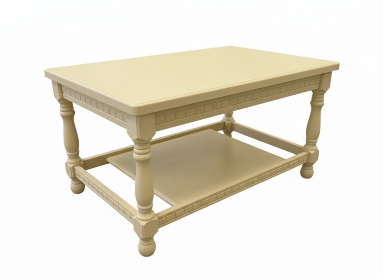 Стол журнальный «Фараон» массив,цвет-слоновая кость