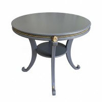 Стол журнальный круглый «Глория М» цвет-серый