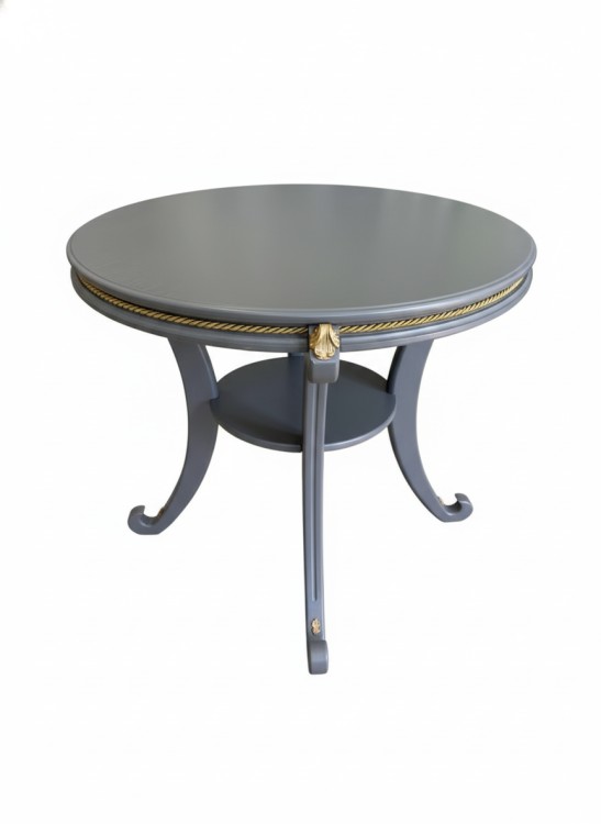 Стол журнальный круглый «Глория М» цвет-серый