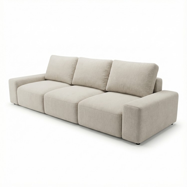 Модульный диван "эстет"  бежевый , светлый . Букле, велюр, кож.зам, рогожка. Диван на заказ по вашим размерам.