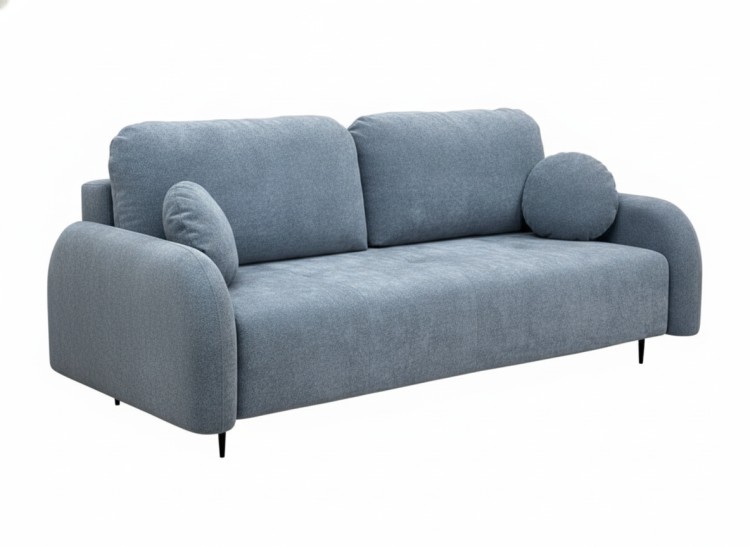 Диван-кровать,мягкий  «Бора» цвет-серо-голубой