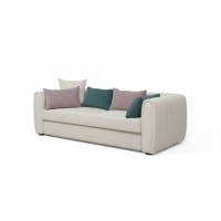 Диван прямой «Валледжо» цвет-ванильно- молочный. Механизм «Дельфин»