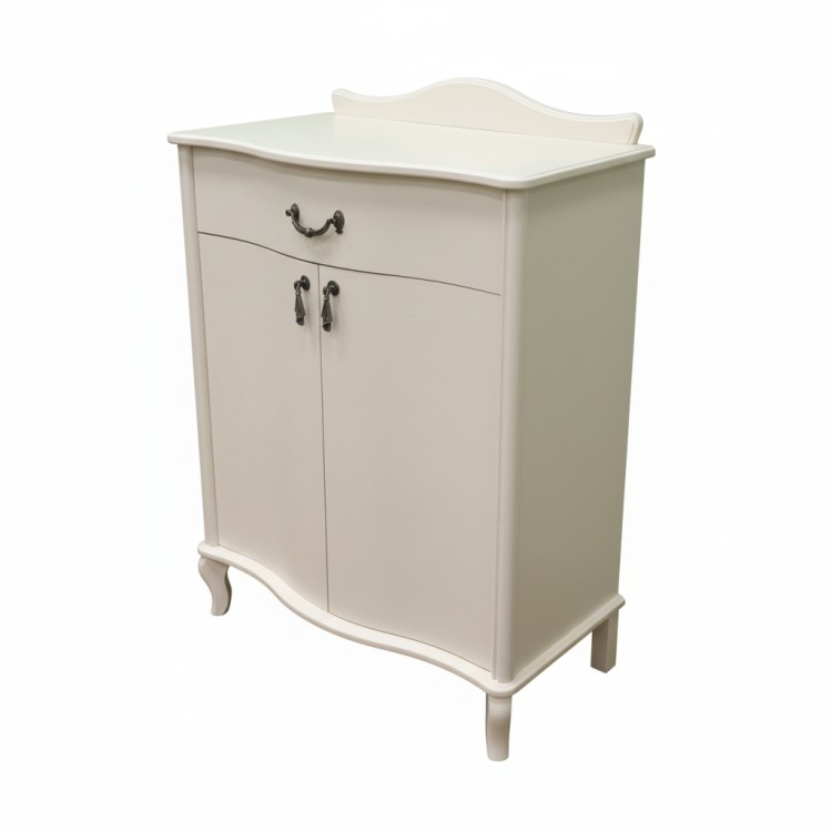 Комод «Джульетта» с ящиком и дверцами. Цвет- слоновая кость