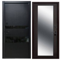 Дверь входная «Горизонт», внутренняя панель НШ-9/2 ( дуб серый)