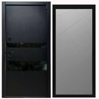 Дверь входная «Горизонт», внутренняя панель Лучи ( лайт грей софт)