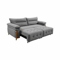 Диван-кровать «Медисон 3» цвет-серо-голубой. Механизм «Тик-так»